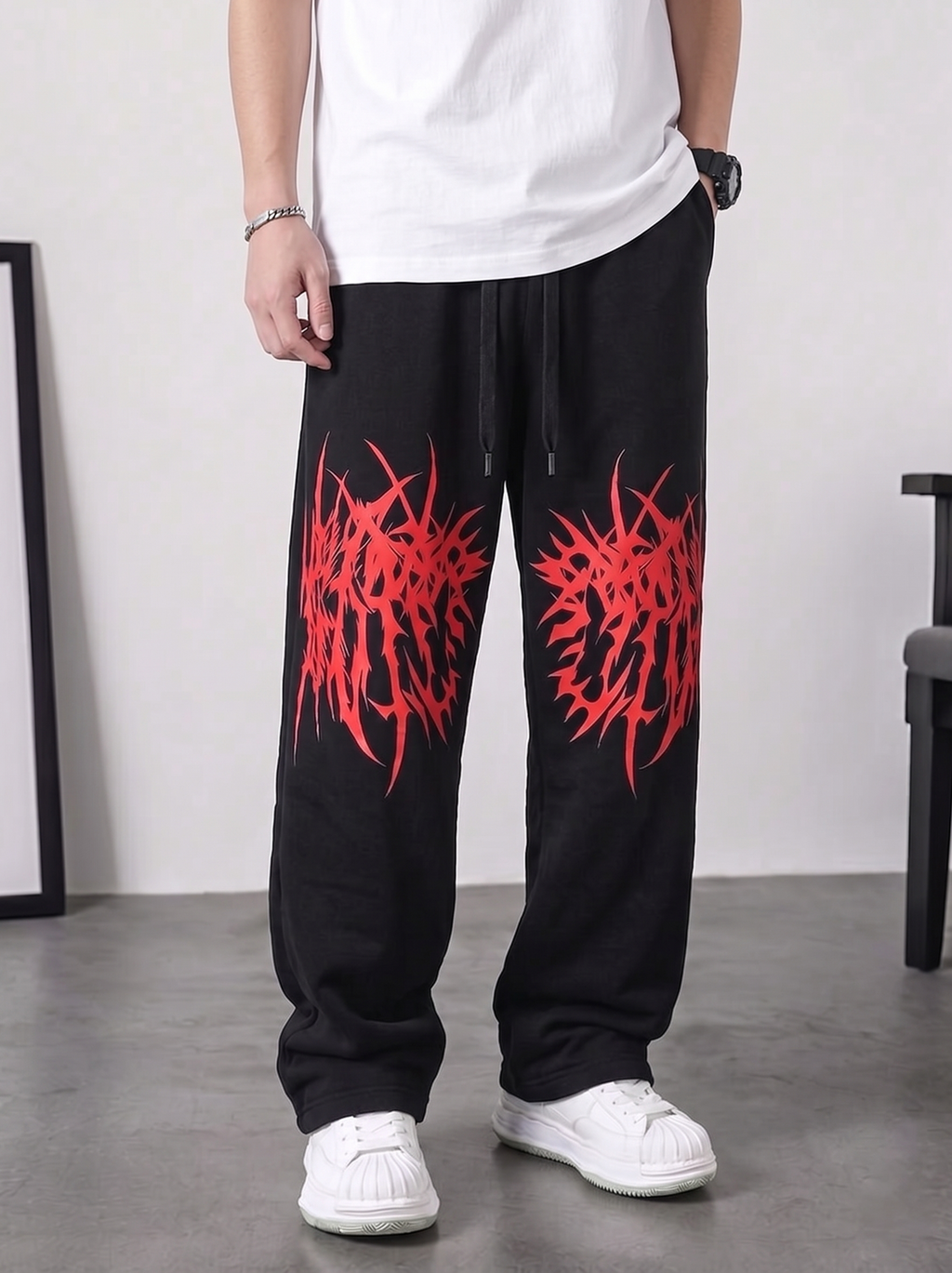 CRIMSON BAGGY BOTTOM - BLACK