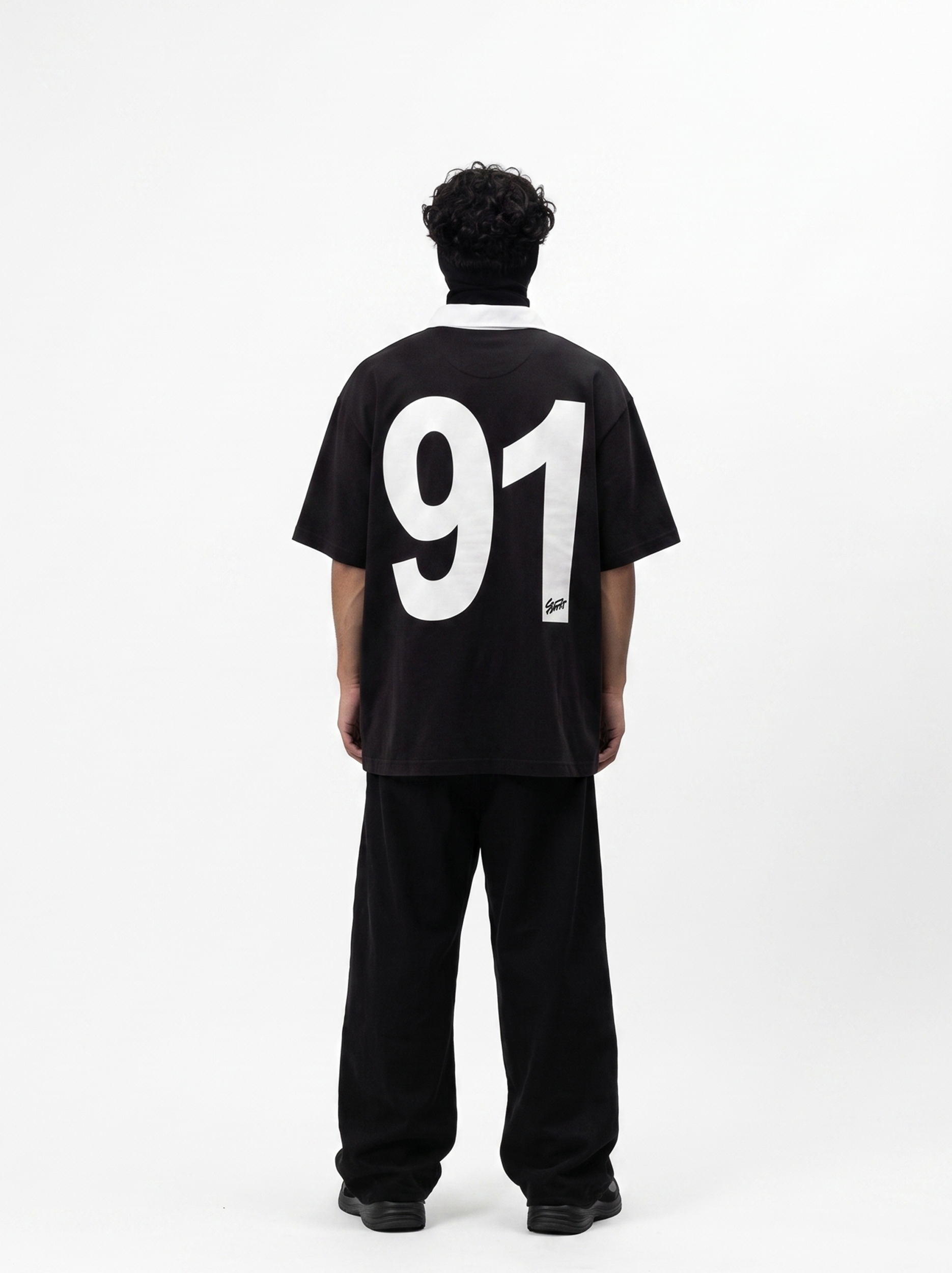 RUGBY POLO - BLACK