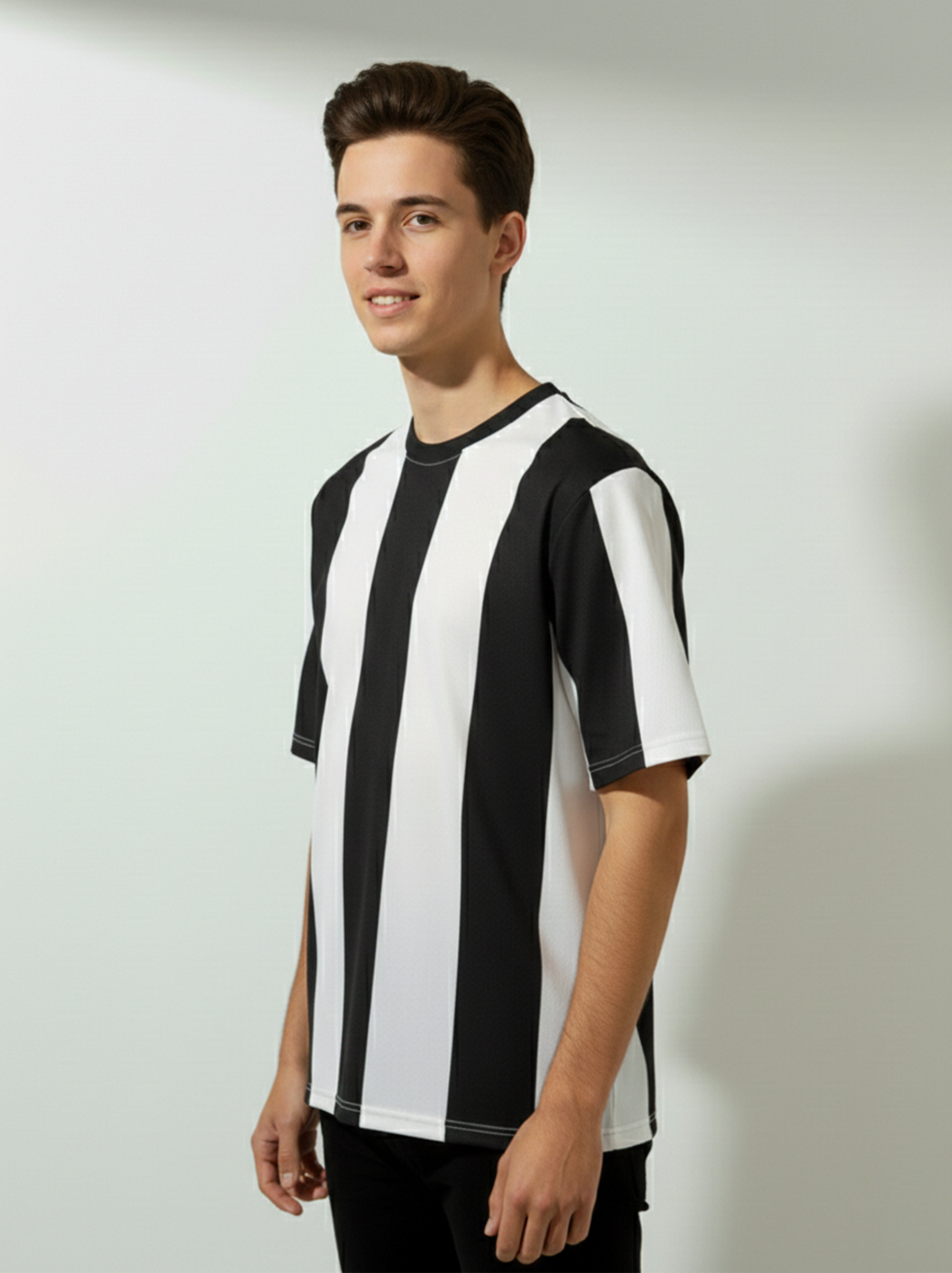 MONO VERTICAL TEE - BLACK
