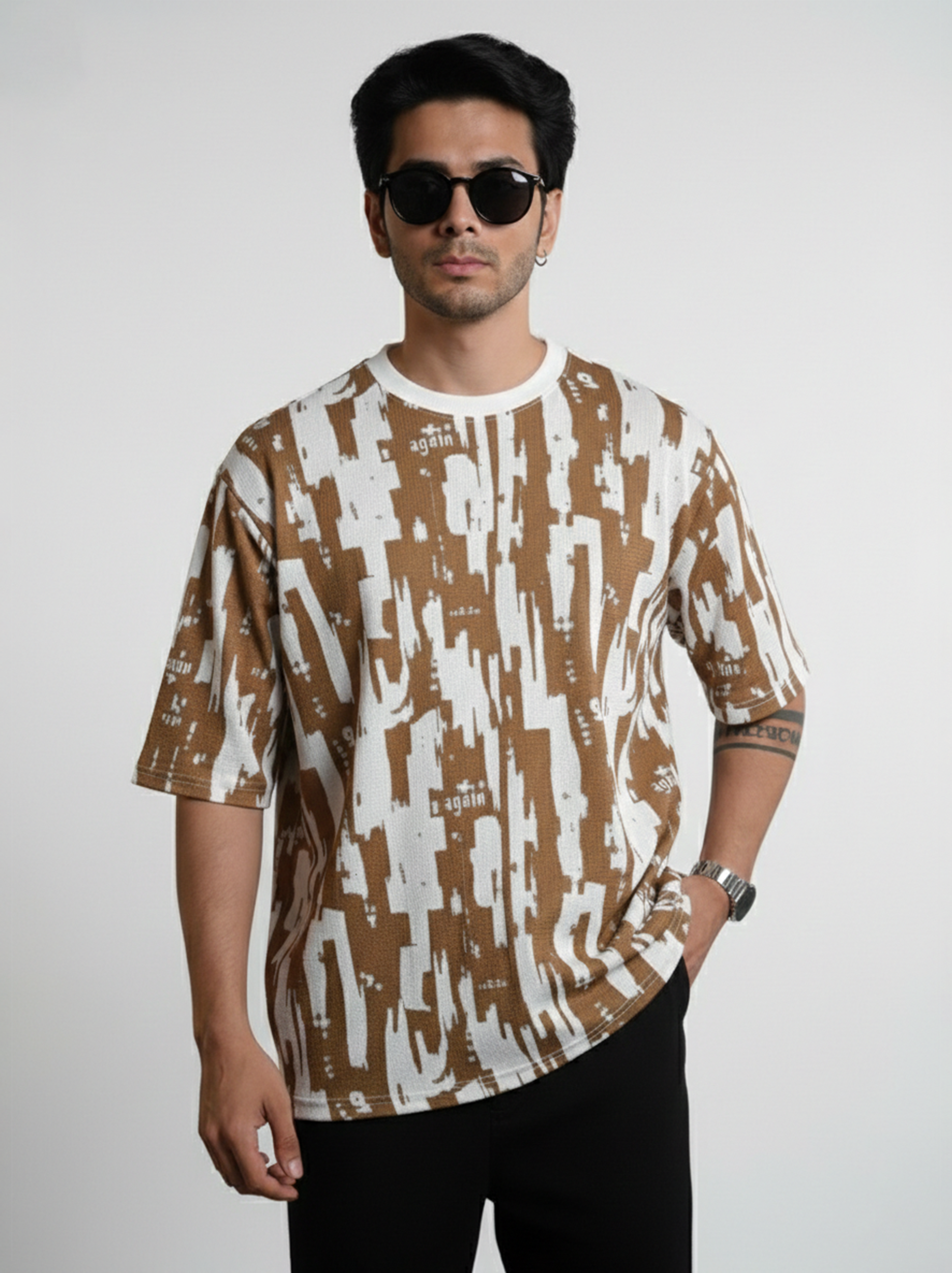 KINETIC HONEYCOMB TEE - Amber Earth