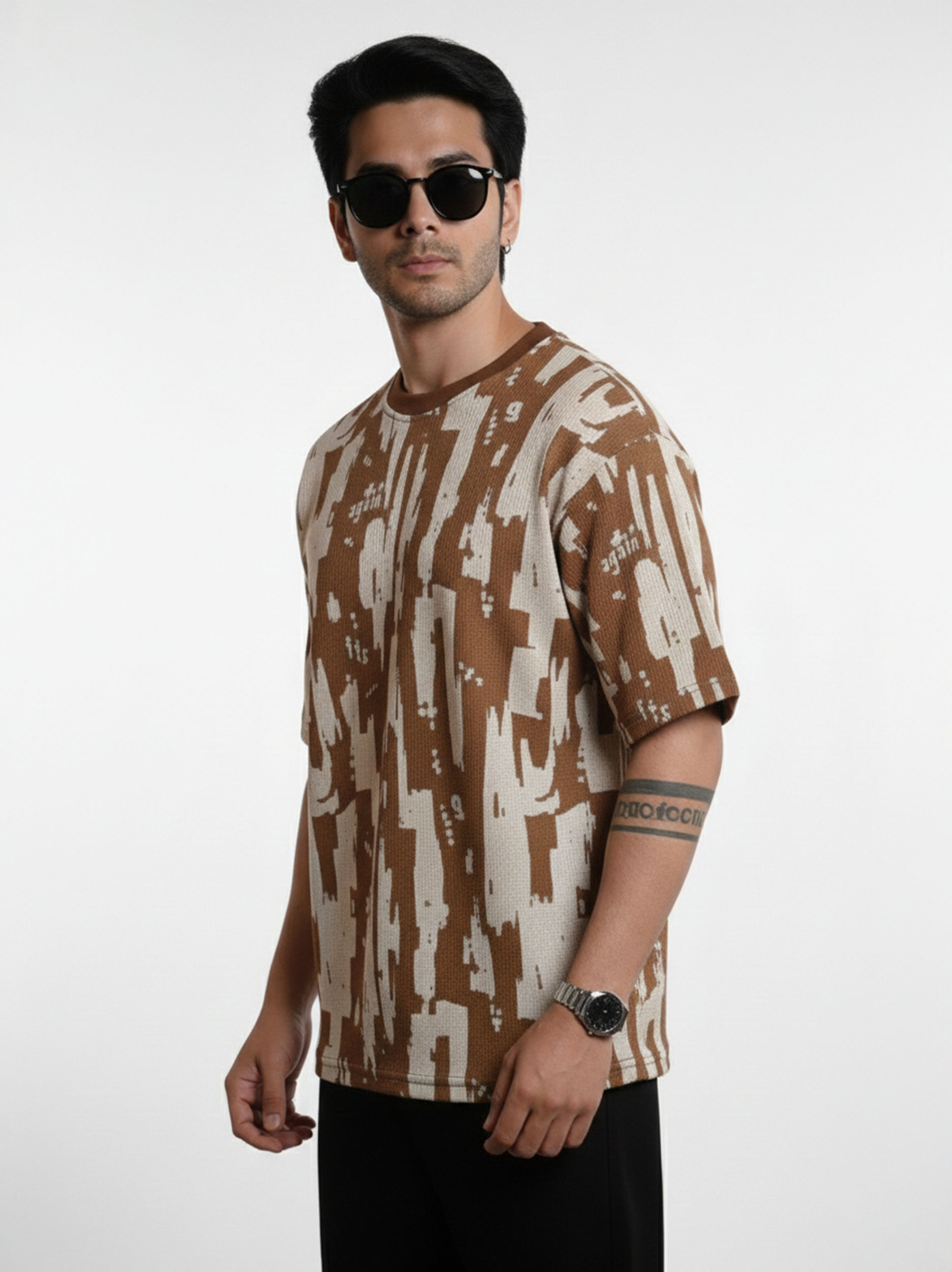KINETIC HONEYCOMB TEE - Amber Earth