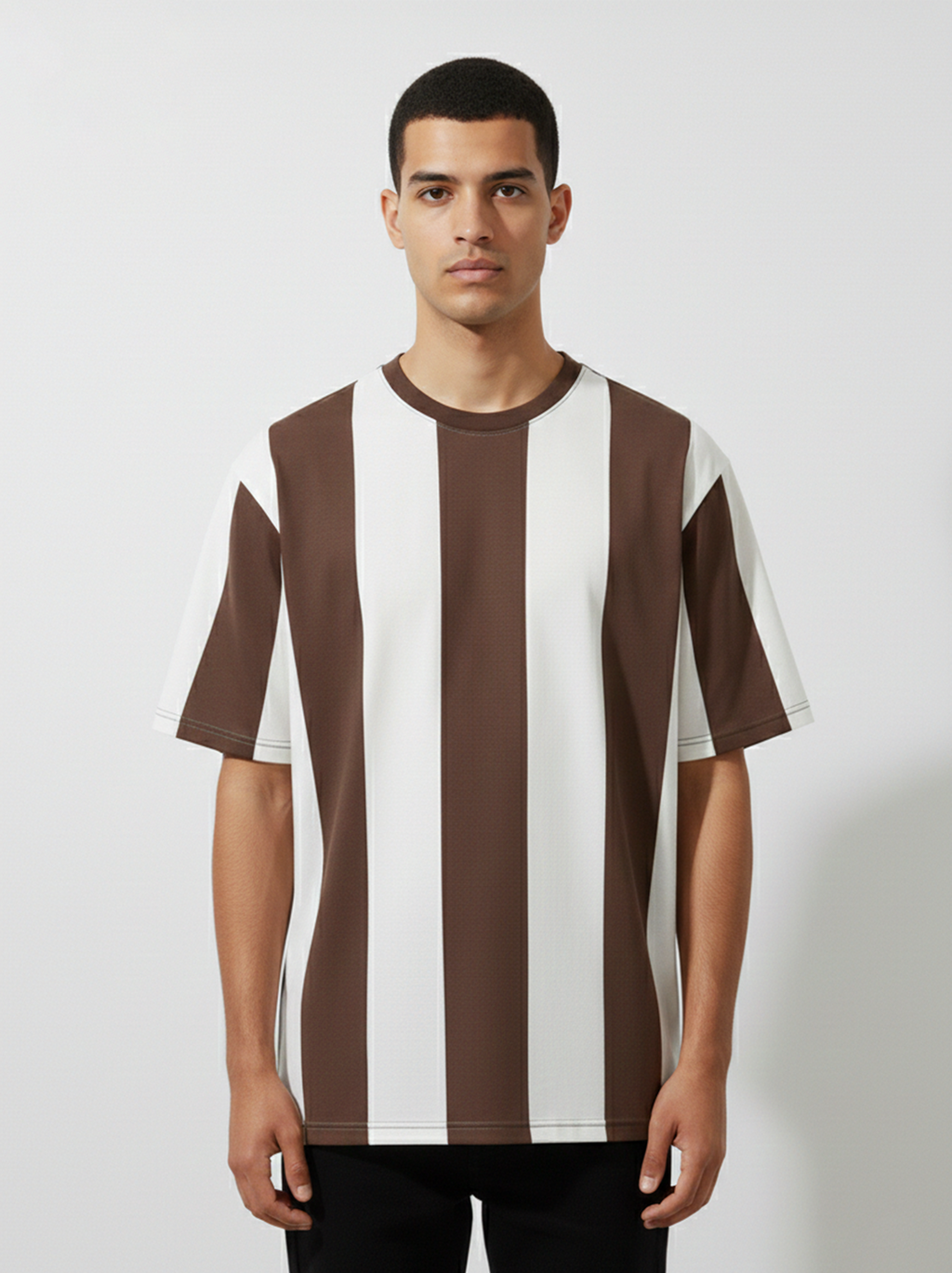 MONO VERTICAL TEE - BROWN