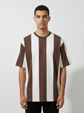 MONO VERTICAL TEE - BROWN