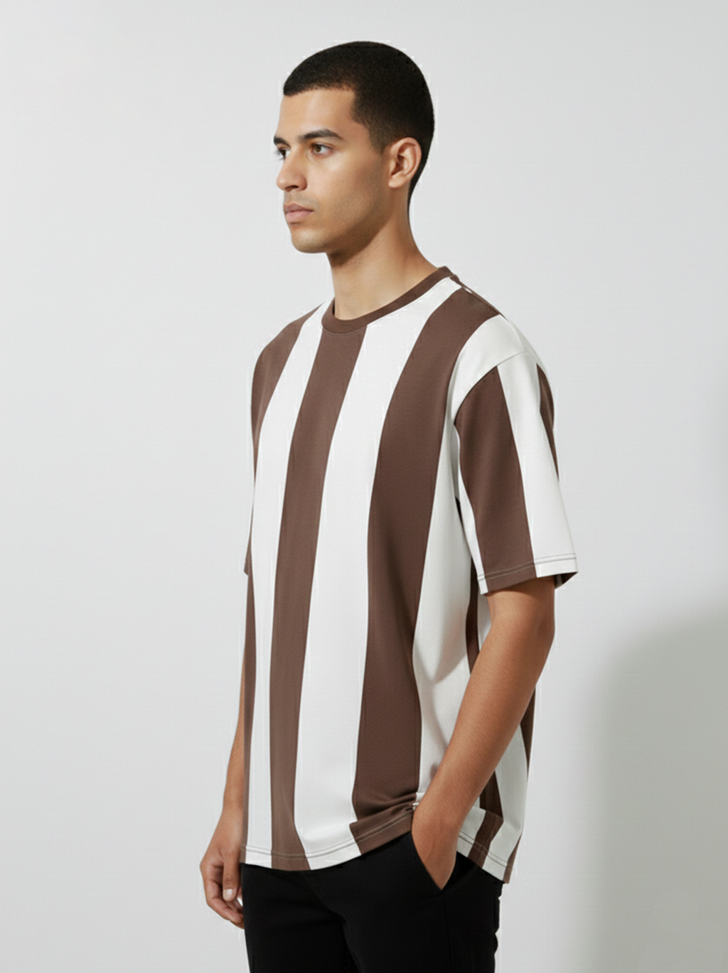 MONO VERTICAL TEE - BROWN