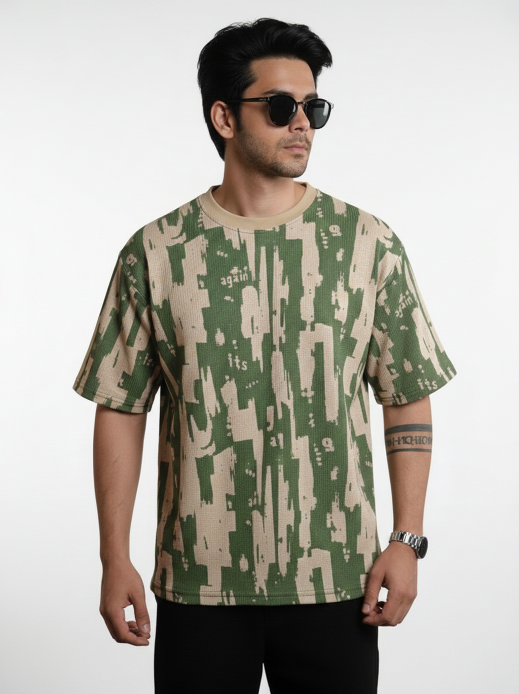 KINETIC HONEYCOMB TEE - Sage Matrix