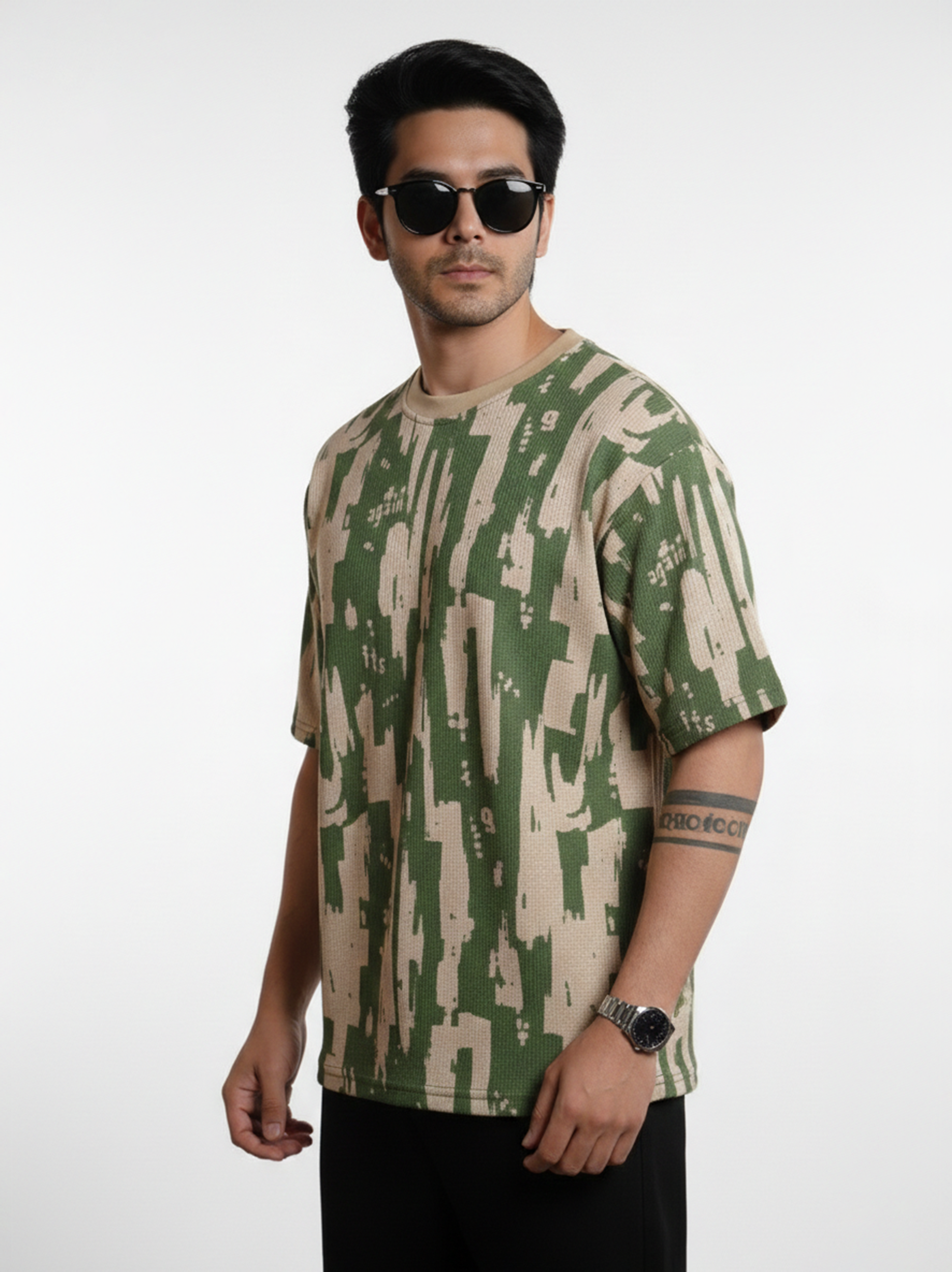 KINETIC HONEYCOMB TEE - Sage Matrix