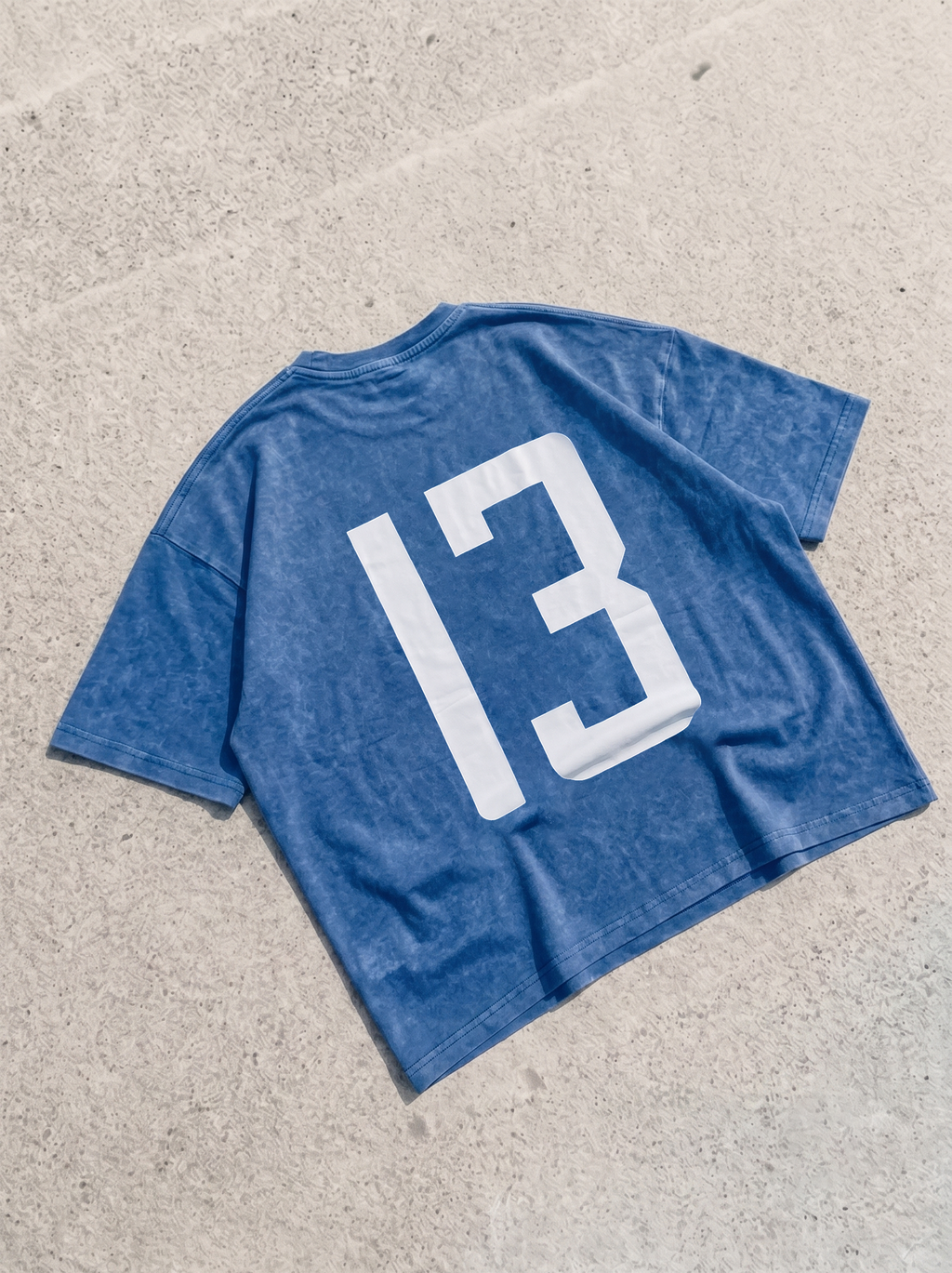 BLOC ACID WASHED TEE – SLATE BLUE