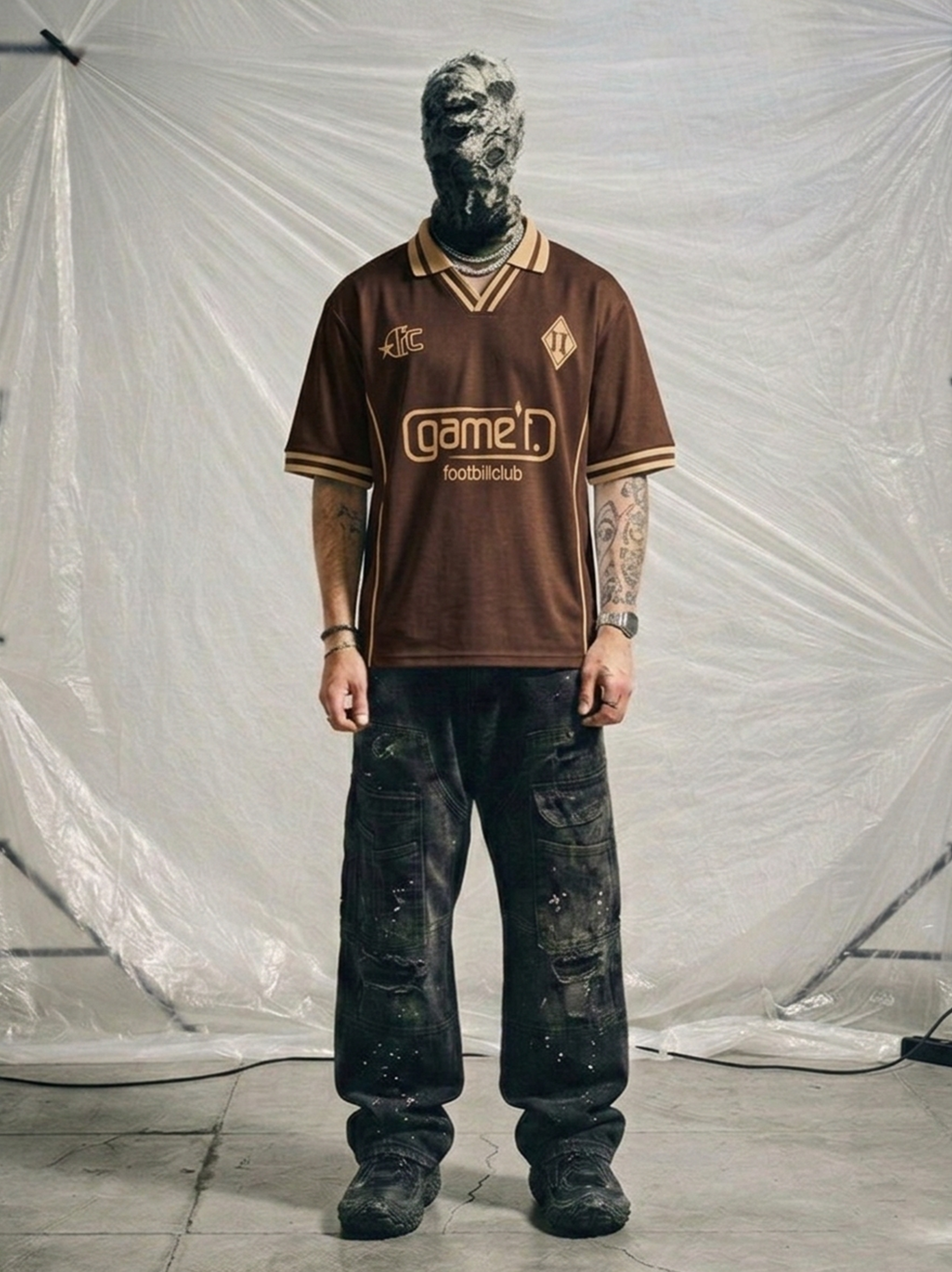 STRYKE FOOTBALL POLO - BROWN