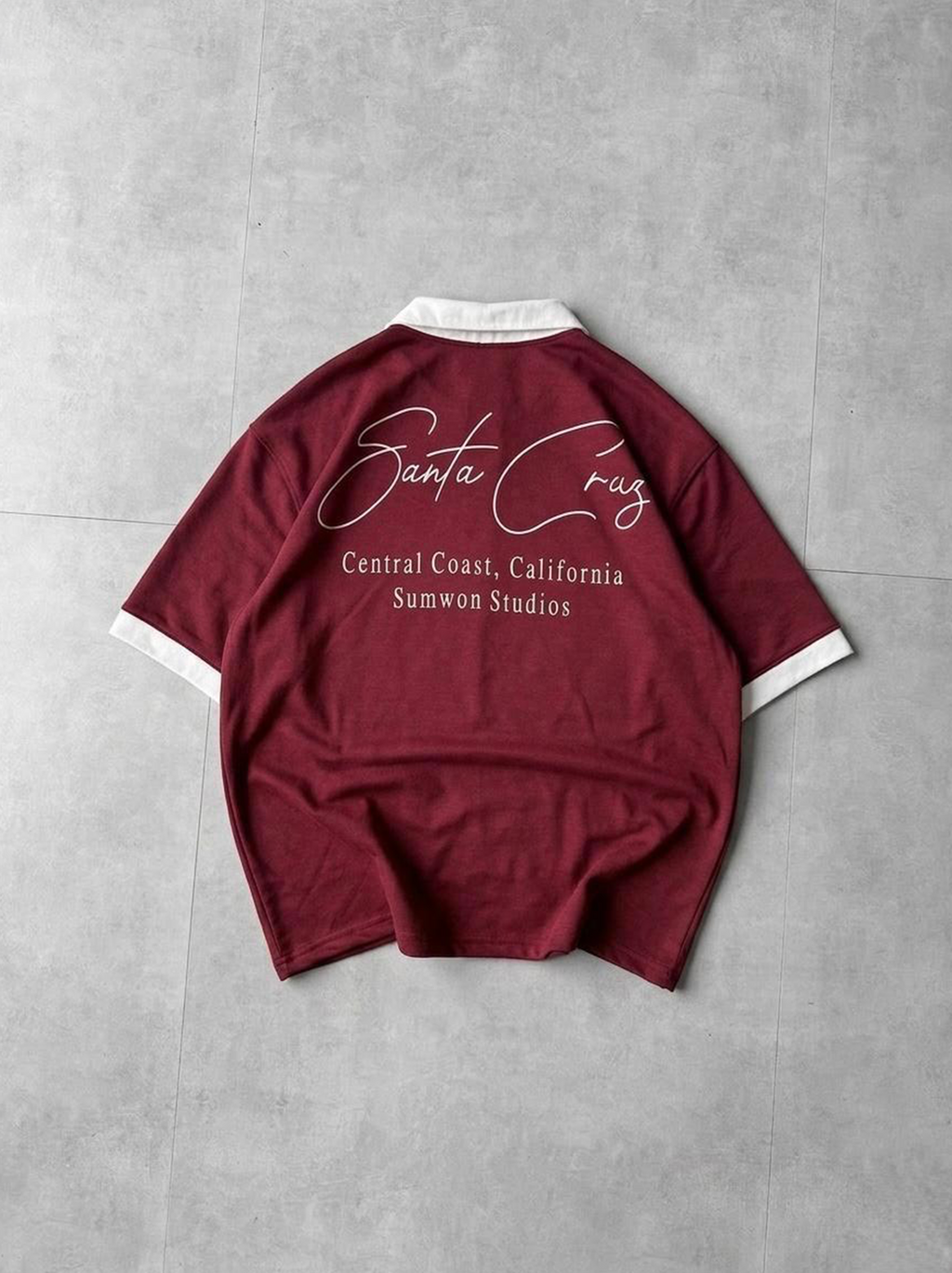 OFFSET - ZIP POLO - WINE RED