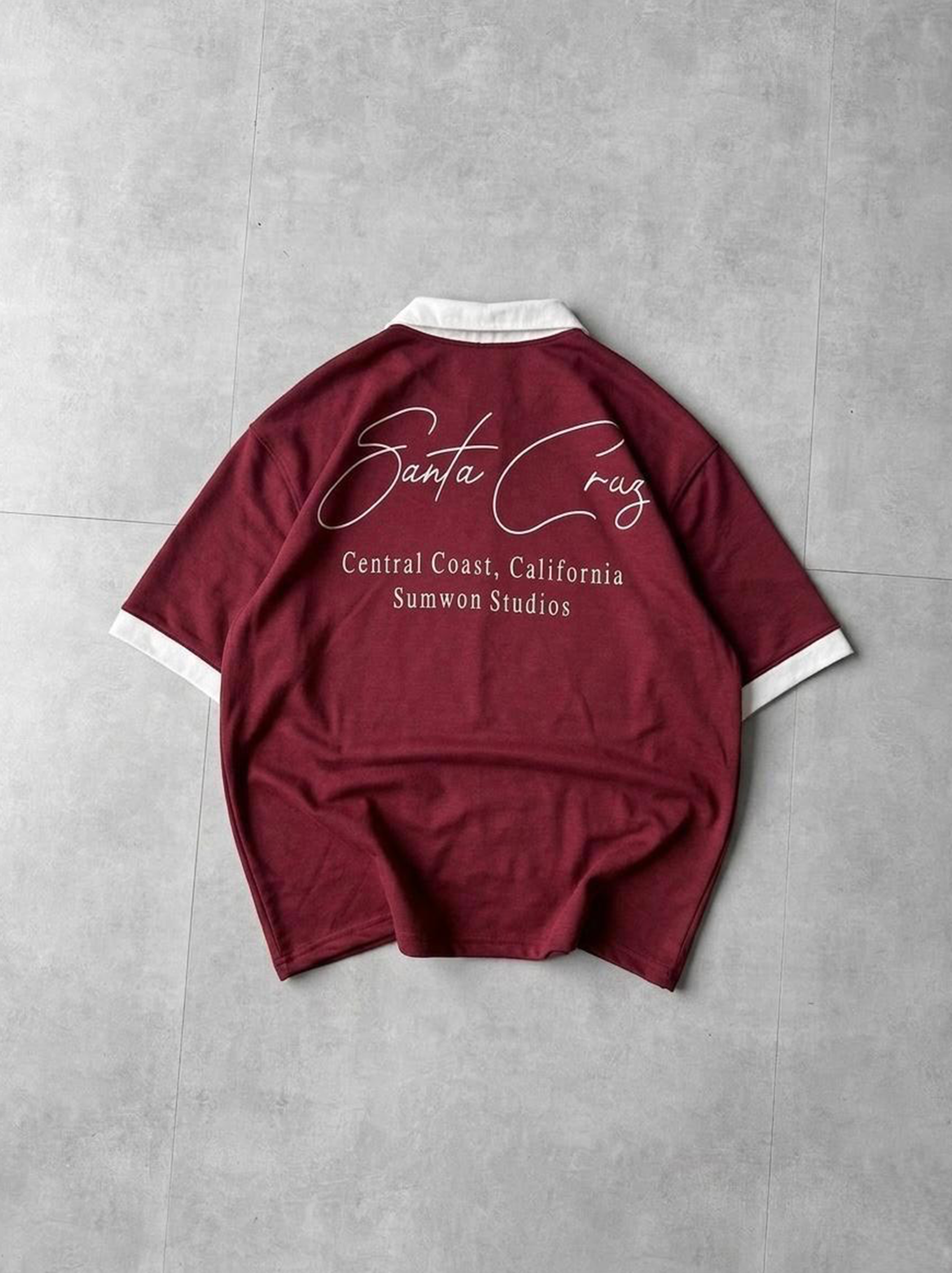 OFFSET - ZIP POLO - WINE RED